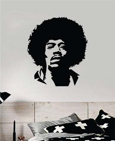 Jimi Hendrix Face Wall Decal Home Decor Vinyl Art Sticker Bedroom Room Teen Music Guitar
