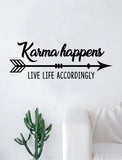 Karma Happens Quote Wall Decal Sticker Room Art Vinyl Home Decor Living Room Bedroom Inspirational Motivational