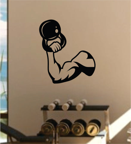 Kettlebell Work Out Fitness Health Gym Decal Sticker Wall Vinyl Art Wall Room Decor Weights Motivation Inspirational Lift Beast