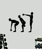 Kettlebell Swing V2 Wall Decal Home Decor Bedroom Room Vinyl Sticker Art Teen Work Out Gym Fitness Train Lift Strong Inspirational Motivational Health