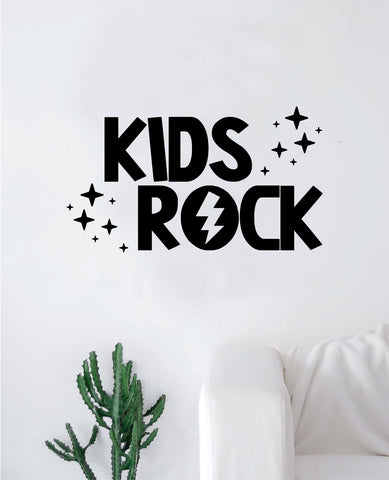 Kids Rock Decal Sticker Wall Vinyl Art Wall Bedroom Room Home Decor Inspirational Teen Baby Nursery Playroom Children