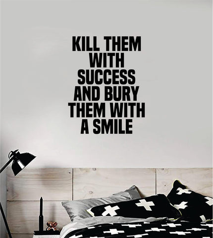Success Smile Quote Wall Decal Sticker Vinyl Art Home Decor Bedroom Room Teen Kids Inspirational Motivational School Nursery Sports Gym