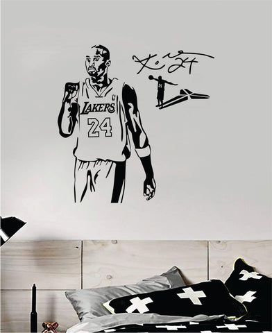 Kobe Bryant V1 Wall Decal Home Decor Sticker Art Vinyl Bedroom Room Quote Teen Kids Boy Girl Baby Sports Lakers 24 Black Mamba Basketbetball