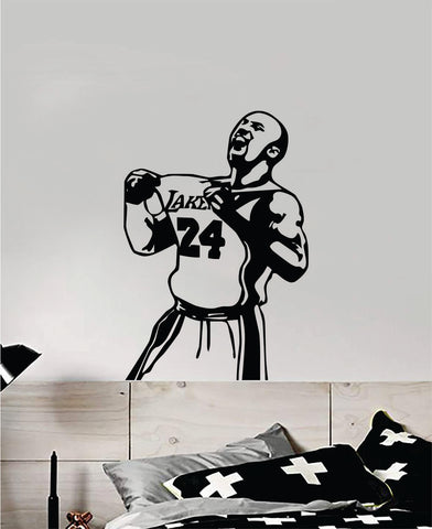 Kobe Bryant V2 Wall Decal Home Decor Sticker Art Vinyl Bedroom Room Quote Teen Kids Boy Girl Baby Sports Lakers 24 Black Mamba Basebetball