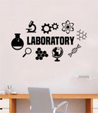 Laboratory Science  Quote Decal Sticker Wall Vinyl Art Home Room Decor Teacher School Classroom Work Job Smart Learn Chemist