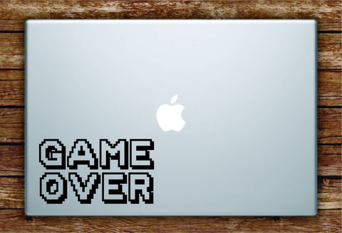 Game Over Gamer Gaming Laptop Decal Sticker Vinyl Art Quote Macbook Apple Decor Geek Nerd