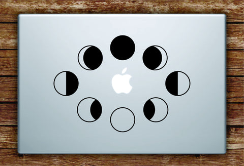 Moon Phases Laptop Decal Sticker Vinyl Art Quote Macbook Apple Decor Quote Space Stars Galaxy