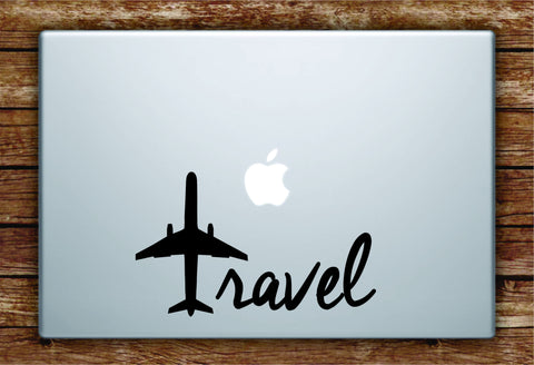 Travel Airplane Quote Laptop Decal Sticker Vinyl Art Quote Macbook Apple Decor Adventure Wanderlust