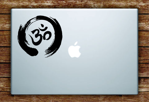 Zen Circle Om Laptop Decal Sticker Vinyl Art Quote Macbook Apple Decor Funny Cute Yoga