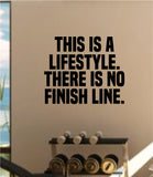 Lifestyle Finish Line Decal Sticker Wall Vinyl Art Wall Bedroom Room Decor Motivational Inspirational Teen Sports Gym Fitness