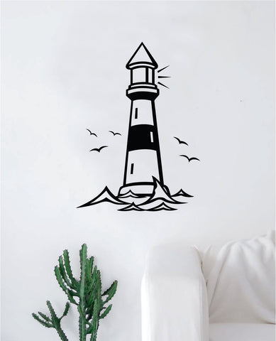 Light House V2 Decal Sticker Wall Vinyl Art Wall Bedroom Room Home Decor Teen Inspirational Teen Tattoo Ocean Beach Nautical