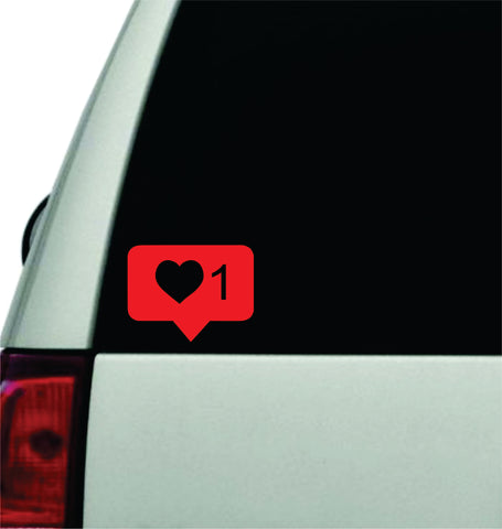 Like Notification Wall Decal Car Truck Window Windshield JDM Sticker Vinyl Lettering Quote Drift Boy Girl Funny Sadboyz Racing Men Broken Heart Club IG Instagram