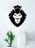 Lion Face V16 Decal Sticker Wall Vinyl Art Room Decor Animal King Jungle Beautiful Crown