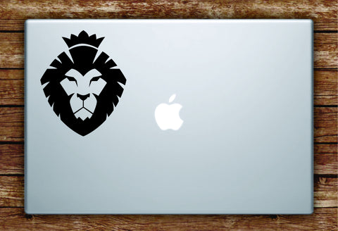 Lion Face Laptop Apple Macbook Quote Wall Decal Sticker Art Vinyl Animal King Cat Crown