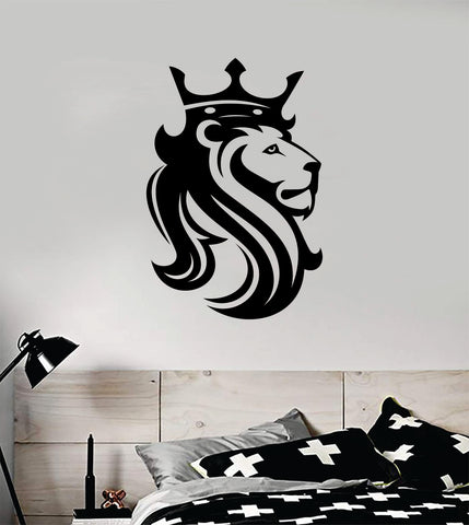 Lion V20 Animals King Crown Wall Decal Sticker Vinyl Art Bedroom Living Room Decor Teen Boy Girl Baby Nursery