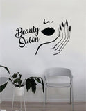 Lips and Nails Beauty Salon Quote Beautiful Design Decal Sticker Wall Vinyl Decor Art Eyebrows Eyelashes Make Up Cosmetics MUA Lashes Girls