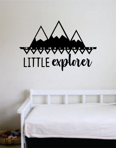 Little Explorer Wall Decal Sticker Bedroom Room Art Vinyl Home Decor Inspirational School Nursery Playroom Baby Kids Adventure Mountains