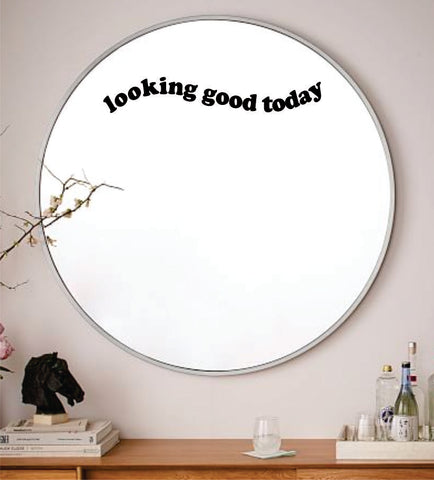 Looking Good Today Wall Decal Sticker Vinyl Art Wall Bedroom Home Decor Inspirational Motivational Girls Teen Mirror Beauty Lashes Brows Make Up
