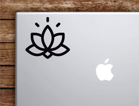 Lotus Flower V2 Laptop Wall Decal Sticker Vinyl Art Quote Macbook Apple Decor Car Window Truck Teen Inspirational Girls Yoga Namaste Meditate