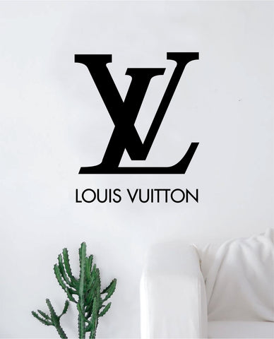 Louis Vuitton Logo Wall Decal Home Decor Bedroom Room Vinyl Sticker Art Quote Designer Brand Luxury Girls Cute Expensive LV