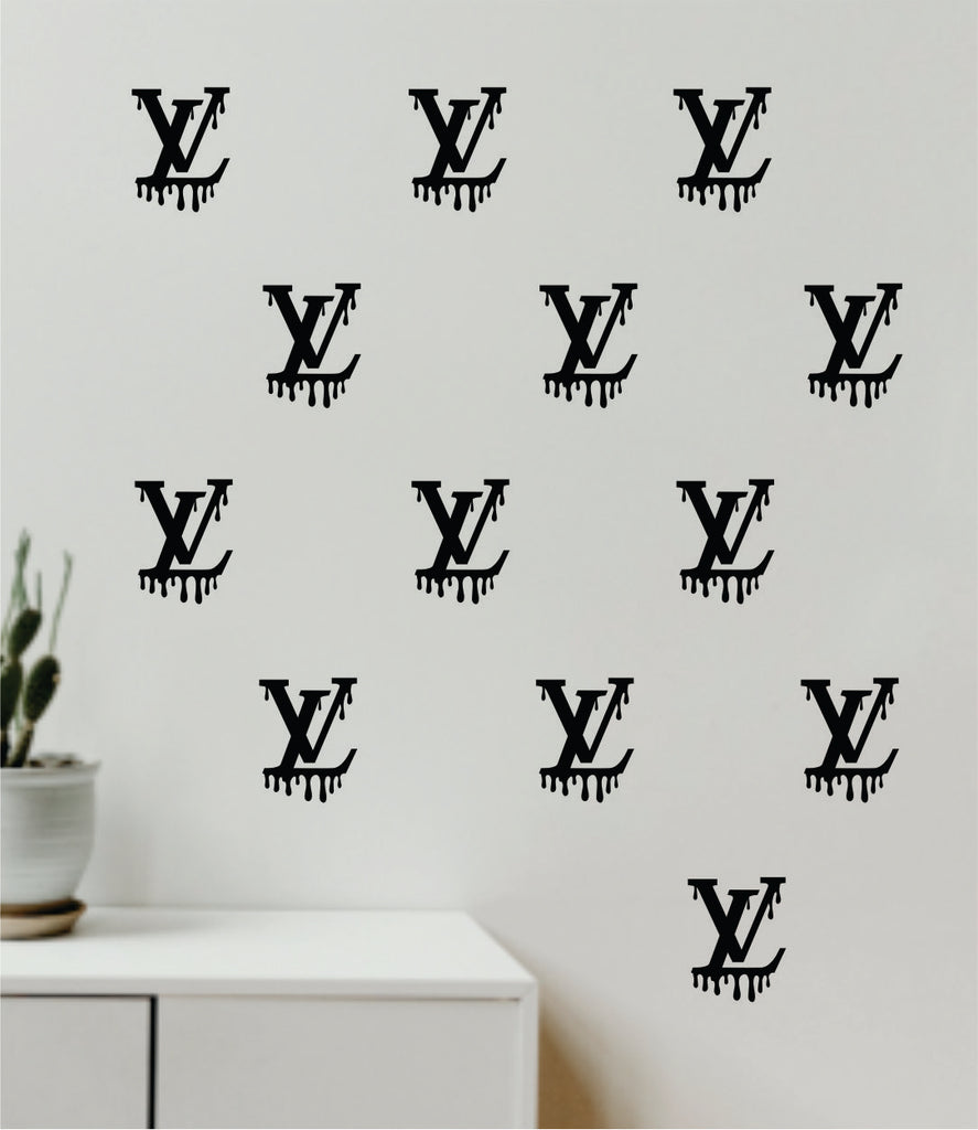 Louis Vuitton Drip Logo Pattern Pack of 20 Wall Decal Home Decor Bedroom  Room Vinyl Sticker Art Quote Designer Brand Luxury Girls Cute Expensive LV