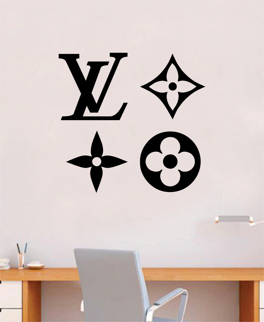 Louis Vuitton Pattern V6 Logo Wall Decal Home Decor Bedroom Room