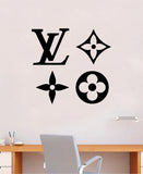 Louis Vuitton Logo Pattern V3 Wall Decal Home Decor Bedroom Room Vinyl Sticker Art Quote Designer Brand Luxury Girls Cute Expensive LV