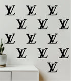 Louis Vuitton Pattern V6 Logo Wall Decal Home Decor Bedroom Room Vinyl Sticker Art Quote Designer Brand Luxury Girls Cute Expensive LV