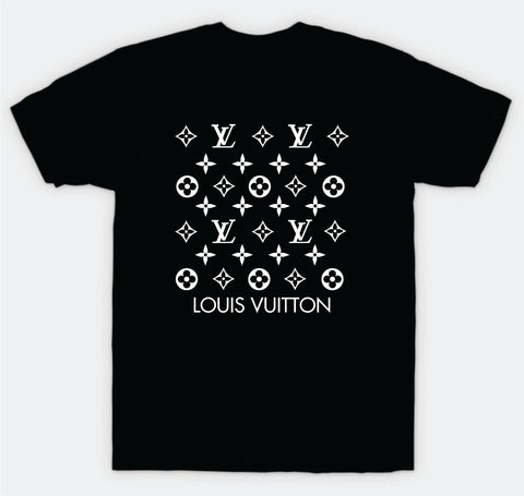 Louis Vuitton Pattern V4 LV T-Shirt Tee Shirt Vinyl Heat Press Custom Inspirational Tshirt Quote Teen Kids Funny Girls Designer Brand Expensive Luxury