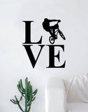 Love BMX Biker Silhouette Sports Decal Sticker Wall Vinyl Art Home Decor Teen Nursery