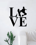 Love Skater Silhouette Sports Decal Sticker Wall Vinyl Art Home Decor Teen Nursery Skate Skateboard Skateboarder