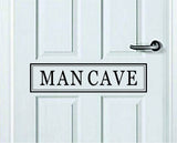 Man Cave Wall Decal Sticker Bedroom Door Home Art Vinyl Inspirational Teen Decor Sign Family Kids Apartment Cute Sports Dad