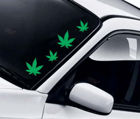 Weed Leaf Set of 20 Wall Decal Car Truck Window Windshield JDM Sticker Vinyl Lettering Quote Boy Girl Funny Racing Sadboyz Sadgirlz Love Broken Heart Club Stoner