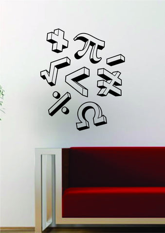 Math Symbols Decal Wall Vinyl Art Decor Room School Educational Teacher College