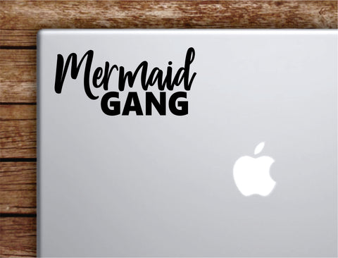 Mermaid Gang Laptop Wall Decal Sticker Vinyl Art Quote Macbook Apple Decor Car Window Truck Teen Inspirational Girls Cute Ocean Beach
