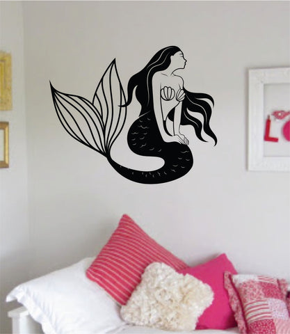 Mermaid V6 Wall Decal Home Decor Art Vinyl Sticker Bedroom Room Baby Teen Girls Daughter Ocean Beach Cute School Nursery