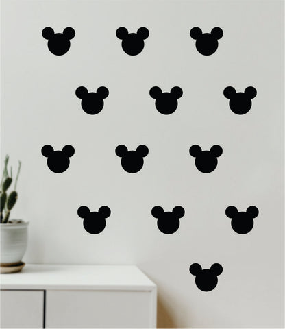 Mickey Mouse Pattern Wall Decal Home Decor Bedroom Room Quote Vinyl Sticker Teen Baby Kids Disney Disneyland Cartoon