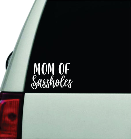 Mom of Sassholes Wall Decal Car Truck Window Windshield JDM Sticker Vinyl Lettering Quote Boy Girl Funny Baby Mama Kids