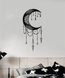 Moon Mandala V2 Art Wall Decal Sticker Vinyl Room Bedroom Decor Teen Space Geometric Dreamcatcher Boho Tattoo Flowers Girls Yoga