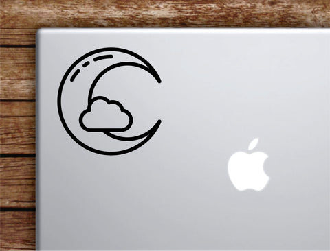 Moon and Cloud Laptop Wall Decal Sticker Vinyl Art Quote Macbook Apple Decor Car Window Truck Teen Inspirational Girls Adventure Travel