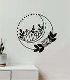 Moon Crystals v2 Decal Sticker Wall Vinyl Art Wall Bedroom Room Home Decor Teen Inspirational Girls Yoga Zen Meditate Namaste Tattoo