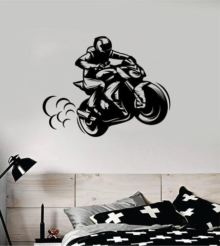 Motorcycle Rider Sports Decal Sticker Bedroom Room Wall Vinyl Art Home Decor Teen Sports Moto X Biker Dirtbike