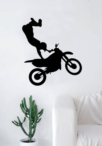 Dirtbike Trick v4 Decal Sticker Bedroom Room Wall Vinyl Art Home Decor Teen Sports Moto X Auto Rider Biker Race Dirt Brap
