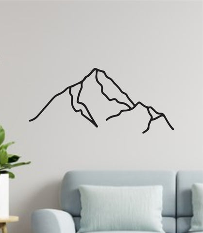 Mountains Simplistic Wall Decal Home Decor Art Sticker Vinyl Bedroom Boy Girl Teen Baby Nursery Nature Modern Geometric Travel