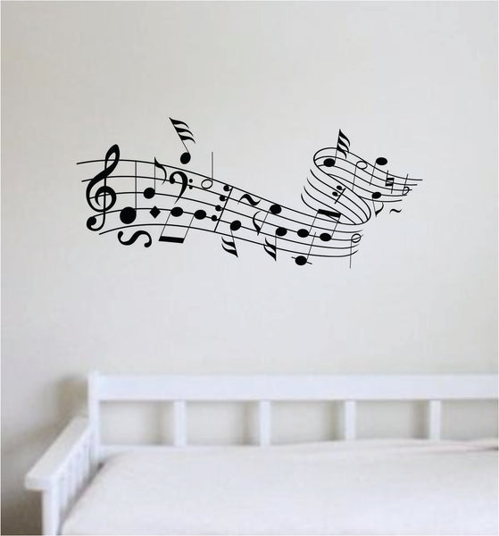 Music Notes V5 Wall Decal Home Decor Sticker Vinyl Art Room Bedroom Ba ...