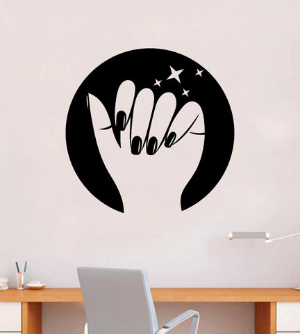 Nail Polish V2 Wall Decal Sticker Vinyl Home Decor Bedroom Art Makeup Cosmetics Lashes Brows Vanity Women Girls Manicure Pedicure Studio