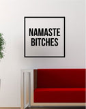 Namaste B Simple Square Design Yoga Quote Wall Decal Sticker Vinyl Art Home Decor Decoration