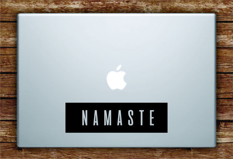 Namaste Rectangle Laptop Apple Macbook Quote Wall Decal Sticker Art Vinyl Yoga Good Vibes Mandala
