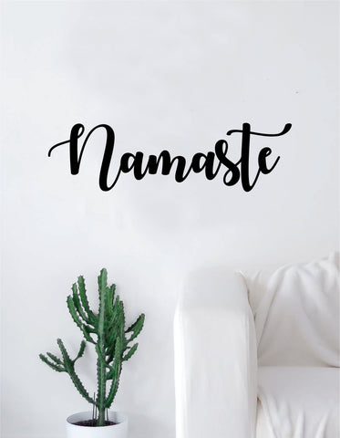 Namaste Quote Decal Sticker Wall Vinyl Art Home Decor Decoration Teen Inspire Inspirational Motivational Living Room Bedroom Yoga
