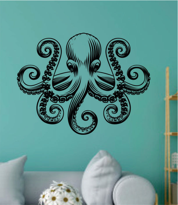 Octopus Boat Sticker Octopus V9 Decal Sticker Wall Vinyl Art Home Room Decor Room Bedroom O ...